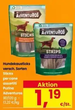 Interspar Hundekau sticks Purina Adventuros offerta