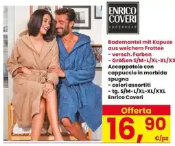 Interspar Accappatoio con cappuccio in morbida spugna Enrico Coveri offerta