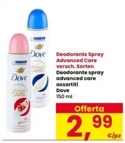 Interspar Deodorante spray advanced care assortiti Dove offerta