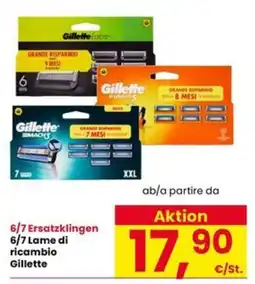 Interspar 6/7 Ersatzklingen 6/7 Lame di ricambio Gillette offerta
