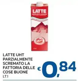 Ok Market Latte UHT parzialmente scremato la fattoria delle cose buone offerta