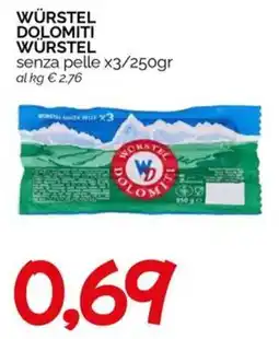 Hardis Würstel Dolomiti offerta