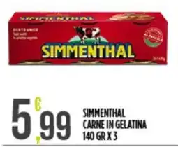 Euroesse Simmenthal carne in gelatina offerta