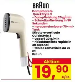 Interspar Braun Dampfbürste QuickStyle 3 offerta