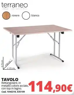 Brico Io Terraneo tavolo rettangolare offerta