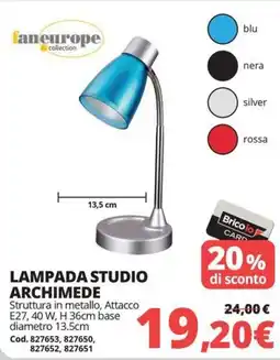 Brico Io Lampada studio Archimede offerta