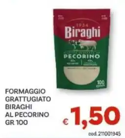 Vivo Supermercati Formaggio grattugiato biraghi al pecorino offerta