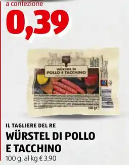 ALDI Il tagliere del re würstel di pollo e tacchino offerta