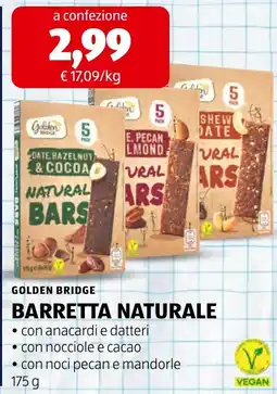 ALDI Golden Bridge Barretta Naturale offerta