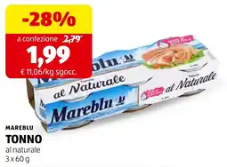 ALDI Mareblu tonno al naturale offerta