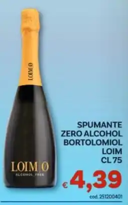 Vivo Supermercati Spumante zero alcohol Bortolomiol Loim offerta