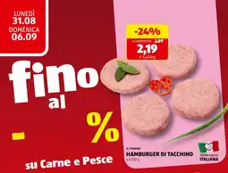ALDI Il podere hamburger di tacchino offerta