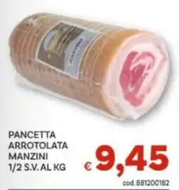 Vivo Supermercati Pancetta arrotolata Manzini offerta