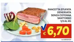 Vivo Supermercati Pancetta stufata denervata senza cotenna Sant'Orso offerta