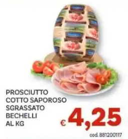 Vivo Supermercati Prosciutto cotto saporoso sgrassato Bechelli offerta
