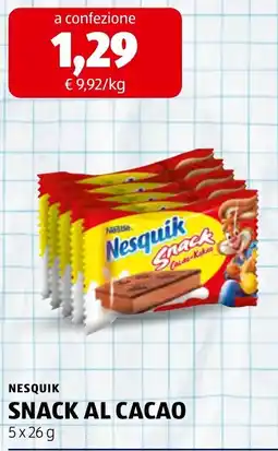 ALDI Nesquik Snack al cacao offerta