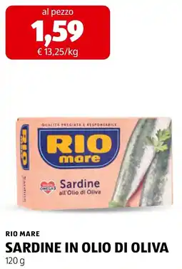 ALDI Rio mare Sardine all'Olio di Oliva offerta