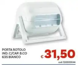 Vivo Supermercati Porta rotolo ind. c/cap. b.co 635 bianco offerta