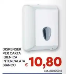 Vivo Supermercati Dispenser per carta igienica intercalata bianco offerta
