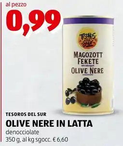 ALDI Tesori del Sur Olive Nere in Latta offerta