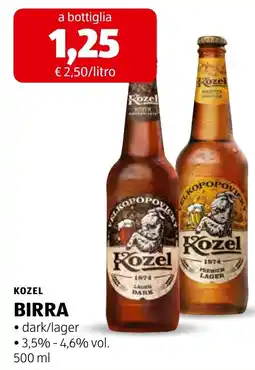 ALDI Kozel Birra offerta