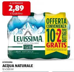 ALDI Levissima acqua naturale offerta