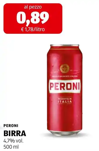 ALDI Peroni birra offerta
