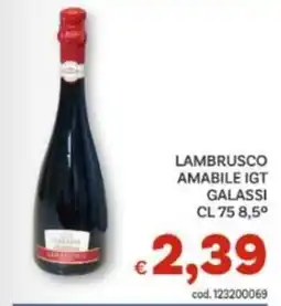 Vivo Supermercati Lambrusco amabile IGT Galassi offerta
