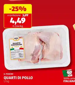 ALDI Il Podere quarti di pollo offerta