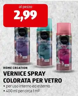 ALDI Home Creation Vernice Spray Colorata Per Vetro offerta