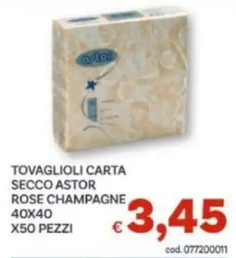 Vivo Supermercati Tovaglioli carta secco Astor rose champagne offerta