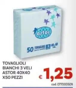 Vivo Supermercati Tovaglioli bianchi 3 veli Astor offerta