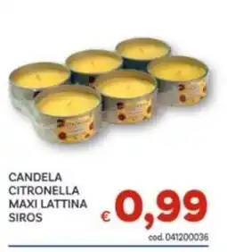 Vivo Supermercati Candela citronella maxi lattina siros offerta