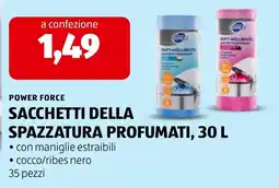ALDI Power Force sacchetti della spazzatura profumati offerta