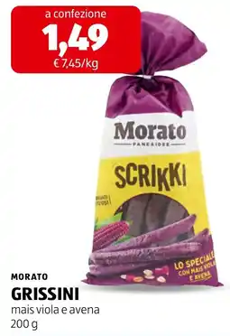 ALDI Morato grissini mais viola e avena offerta