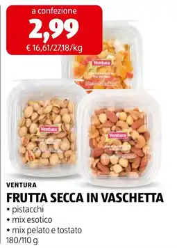ALDI Ventura frutta secca in vaschetta offerta