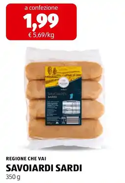 ALDI Savoiardi Sardi offerta