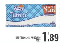 La Mimosa Supermercati Tovaglioli monoveло Foxy offerta