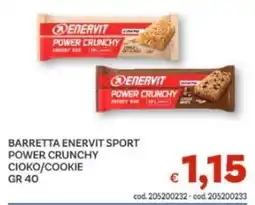 Vivo Supermercati Barretta Enervit Sport Power Crunchy Cioko/Cookie offerta