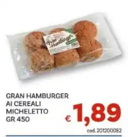 Vivo Supermercati Gran hamburger ai cereali Micheleetto offerta
