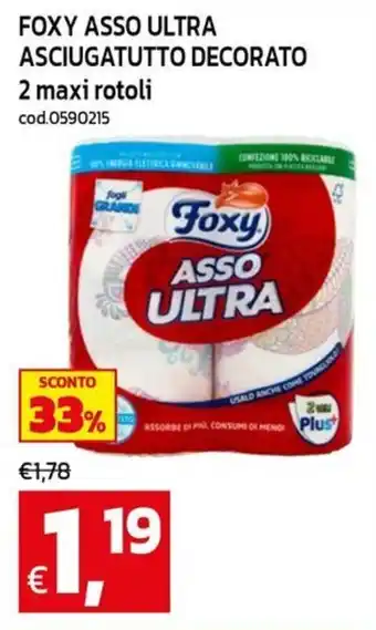 Foxy asciugatutto decorato