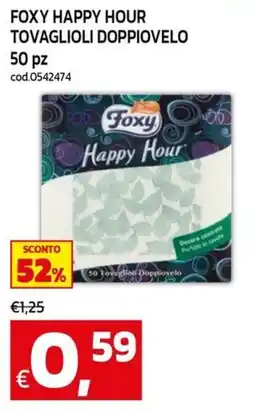 C+C maxigross Foxy Happy Hour tovaglioli doppiovele offerta