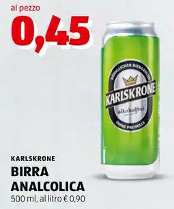ALDI Karlskrone birra analcolica offerta