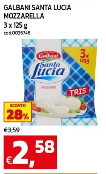 C+C maxigross Galbani Santa Lucia Mozzarella offerta