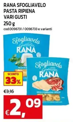 C+C maxigross Sfogliavelo Rana pasta ripiena offerta