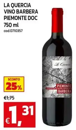 C+C maxigross La Quercia Vino Barbera offerta