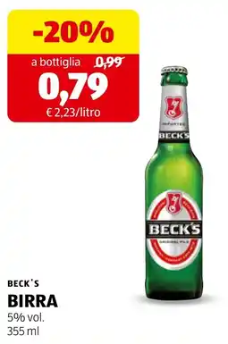 ALDI Beck's birra offerta