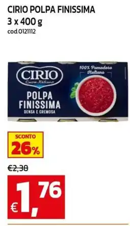 C+C maxigross Polpa finissima Cirio offerta