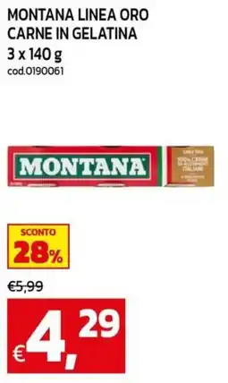C+C maxigross Montana Linea Oro Carne in Gelatina offerta