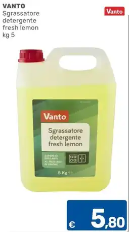 ARCA C+C cash and carry Vanto Sgrassatore detergente fresh lemon offerta